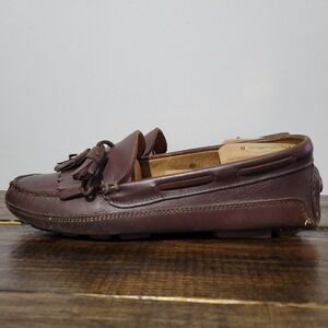 Orvis Men's Tasseled Loafers Brown Leather Size 9 / 668312 Made in‎ Brazil
